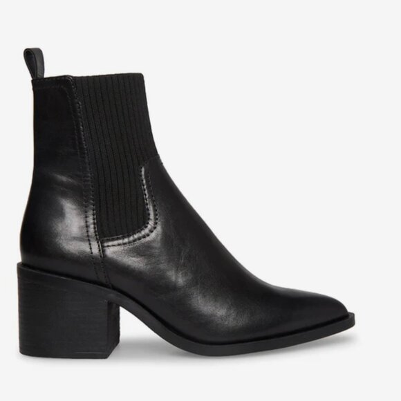 COPY - Never Worn Steve Madden Abriel Black Leather Boot - Picture 1 of 7